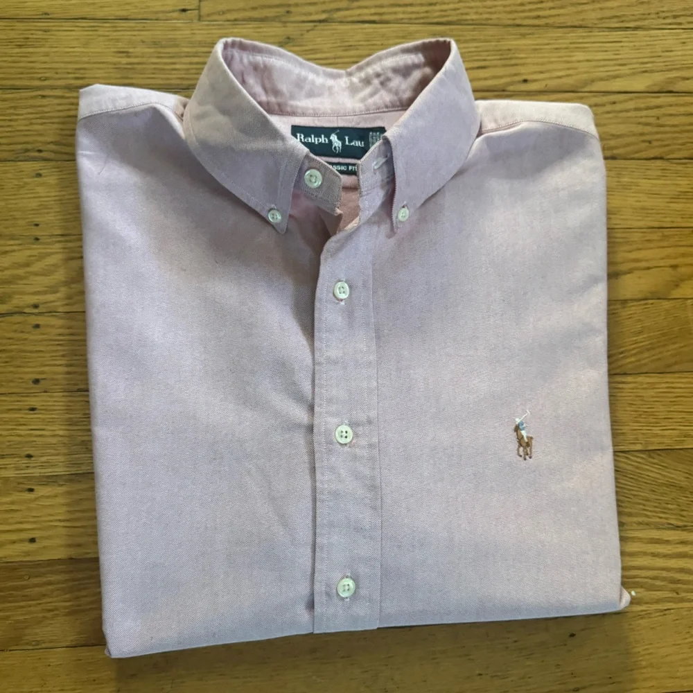 Ralph Lauren Men's Light Pink Casual Shirt Size XL Classic Fit Preppy Office - Picture 13 of 14